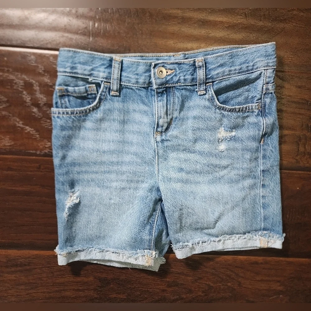 Children's Place Girls Bermuda Midi Long Jean Shorts Size 10